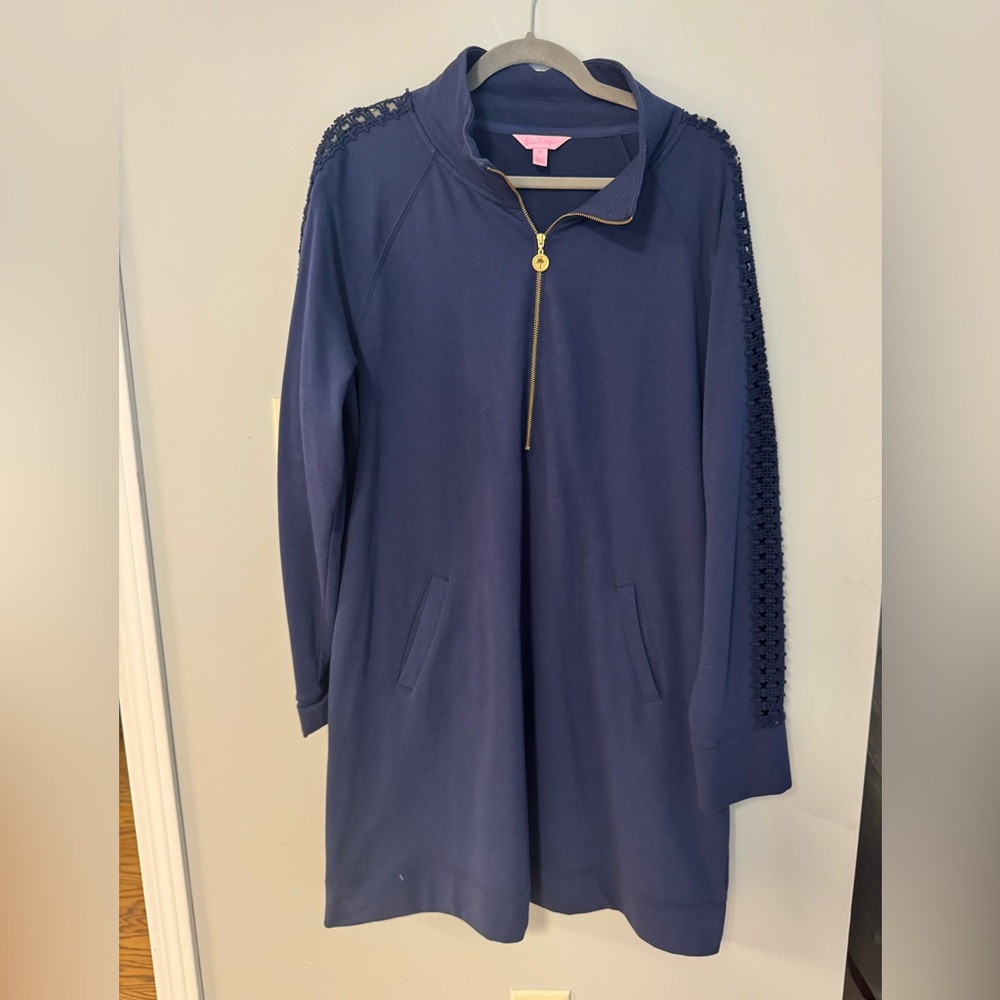 Lilly Pulitzer Skipper Popover Navy Dress